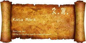 Kata Márk névjegykártya