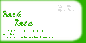 mark kata business card